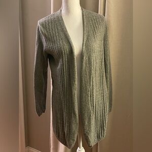 J. Jill Women’s Gray Cashmere Open Cardigan Size Small